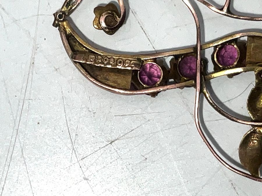 Gold And Rubies Pendant