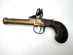 Early 18th century, in good working order and condition 10mm bore working safety on half and full cock, superb carved walnut grip having overall length of 20 cm heights 11 cm depth being 28 mm, offering free uk delivery reference dbss tel: we accept online payments for all our items listed: bank transfer cash on collection or if wishing over the phone using your debit or credit cards, also doing layby payments plan, or email giving your address details & contact number and we shall send you your items invoice to make