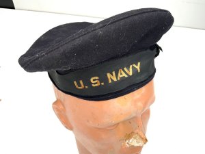 Fantastic condition for the age of this sailors hat, his initials are on the leather sweat band as is the size 7 1/8, offering free uk delivery reference cc tel: we accept online payments for all our items listed: bank transfer cash on collection or if wishing over the phone using your debit or credit cards, also doing layby payments plan, or email giving your address details & contact number and we shall send you your items invoice to make