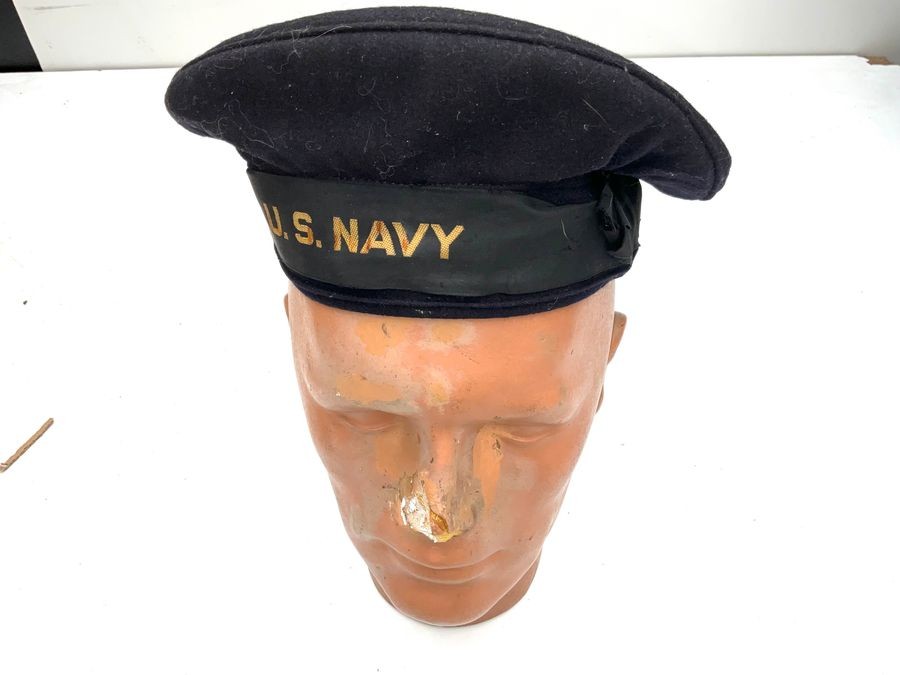 Usa Sailors Flat Cloth Cap 1ww Era
