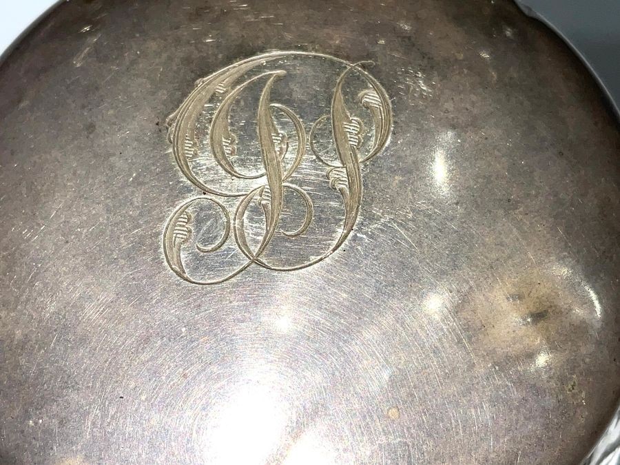 Silver Topped Cut Glass Trinket Jar