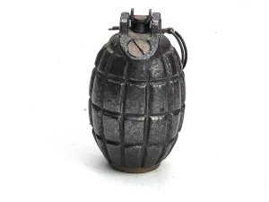 This is an inert, mills bomb number 5 dated for february 1916, in remarkable good clean condition, will make great paperweight for the military man’s desk, stands 10 cm diameter being 6 cm, reference drc8 tel: we accept online payments for all our items listed: bank transfer cash on collection or if wishing over the phone using your debit or credit cards, also doing layby payments plan, or email giving your address details & contact number and we shall send you your items invoice to make