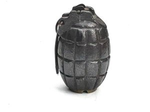 This is an inert, mills bomb number 5 dated for february 1916, in remarkable good clean condition, will make great paperweight for the military man’s desk, stands 10 cm diameter being 6 cm, reference drc8 tel: we accept online payments for all our items listed: bank transfer cash on collection or if wishing over the phone using your debit or credit cards, also doing layby payments plan, or email giving your address details & contact number and we shall send you your items invoice to make