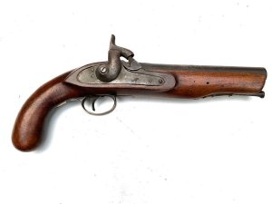 An antique british victorian army percussion pistol circa 1850. Large 18 mm caliber, 8 inch barrel with british proof marks. Length 38cm height 15 cm depth 6 cm. In very good condition. Offering free uk delivery, reference dbss. Tel: we accept online payments for all our items listed: bank transfer cash on collection or if wishing over the phone using your debit or credit cards, also doing layby payments plan, or email giving your address details & contact number and we shall send you your items invoice to make