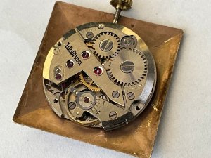 Superb working order condition is good needs dial and glass cleaning, gold plated,