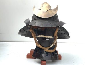 A koboshi kabuto and mempo [face mask] | the helmet from edo period, 17th century overall condition is good, will ship worldwide ask for your delivery quote, reference dgs