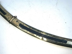 British light sabre of the late 18th century, this sword was presented to a british officer  the inscription's on the hilt of the scabbard states capt a morris to lt l r gibbs 1799, overall conditions quite good blades a little tarnish but will clean up great, length of 90 cm height 14 cm depth 3 cm,