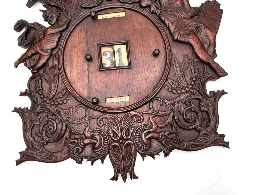 Calendar Oak Carved 18th Century