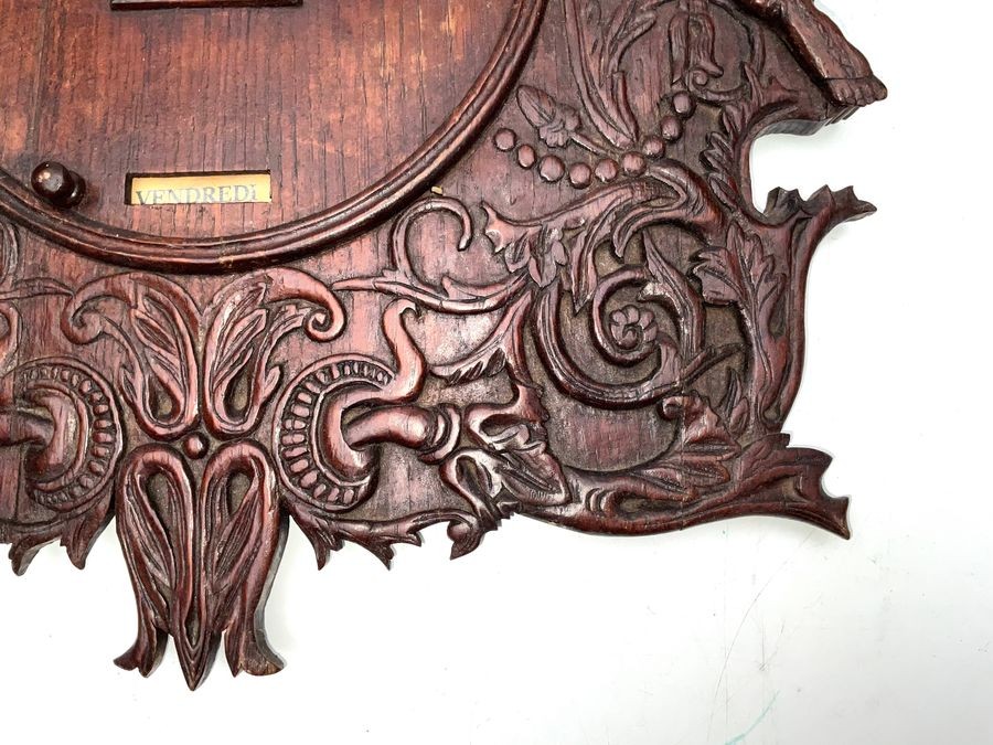 Calendar Oak Carved 18th Century