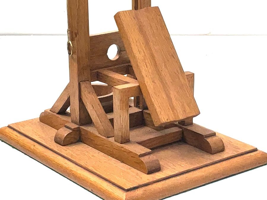 Guillotine Oak French Cigars Cutter.