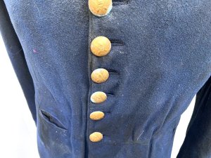 Super old genuine union officers long coat from the era of 1860s condition is quite good no moth attacks visible a little faded in places some stitching needs addressing size 34-36 chest ideal for a genuine display item see my other items that come with this coat, reference dgs tel: we accept online payments for all our items listed: bank transfer cash on collection or if wishing over the phone using your debit or credit cards, also doing layby payments plan, or email giving your address details & contact number and we shall send you your items invoice to make