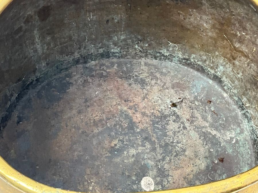 Georgian Heavy And Large Brass Pan For Display