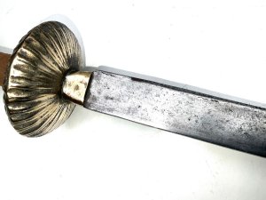 A most rare 18th-19th century nepalese battle kora a terribly effective weapon." 'kora,' has an inner cutting edge,this ones in very good condition length in total of 72 cm width of blade at widest point being 11 cm depth being 9 cm, if interested ask for quote, reference dbsd3 tel: we accept online payments for all our items listed: bank transfer cash on collection or if wishing over the phone using your debit or credit cards, also doing layby payments plan, or email giving your address details & contact number and we shall send you your items invoice to make