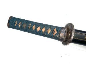 Wakizashi 18th century blade with signed kozuka blade, tsuka showing its age ray skins degraded in places menuki are very ornate tsuba iron with silver inlays blades cutting edges length 48 cm out of polish no chips to edge, tang unsigned, total length 70 cm heigh 6 cm depth 6 cm, reference bbc1 tel: we accept online payments for all our items listed: bank transfer cash on collection or if wishing over the phone using your debit or credit cards, also doing layby payments plan, or email giving your address details & contact number and we shall send you your items invoice to make