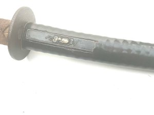 The wakizashi being worn together with the katana was the official sign that the wearer was a samurai. This one is late 18th century tang unsigned blade out of polish and showing some blemishes, unusual saya, iron tsuba superbly decorated, the tsuka very ornate, length in total 71 cm height 7 cm depth being 7 cm, reference bbc2. Tel: we accept online payments for all our items listed: bank transfer cash on collection or if wishing over the phone using your debit or credit cards, also doing layby payments plan, or email giving your address details & contact number and we shall send you your items invoice to make