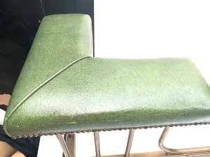 Superb all round in immaculate condition being a rare extendable one, the green leathers are in excellent condition too, has the closed length of 132cm when fully extended 162cm height to seats 47cm inner depth of 41cm, this cannot be faulted. Tel: we accept online payments for all our items listed: bank transfer cash on collection or if wishing over the phone using your debit or credit cards, also doing layby payments plan, or email giving your address details & contact number and we shall send you your items invoice to make