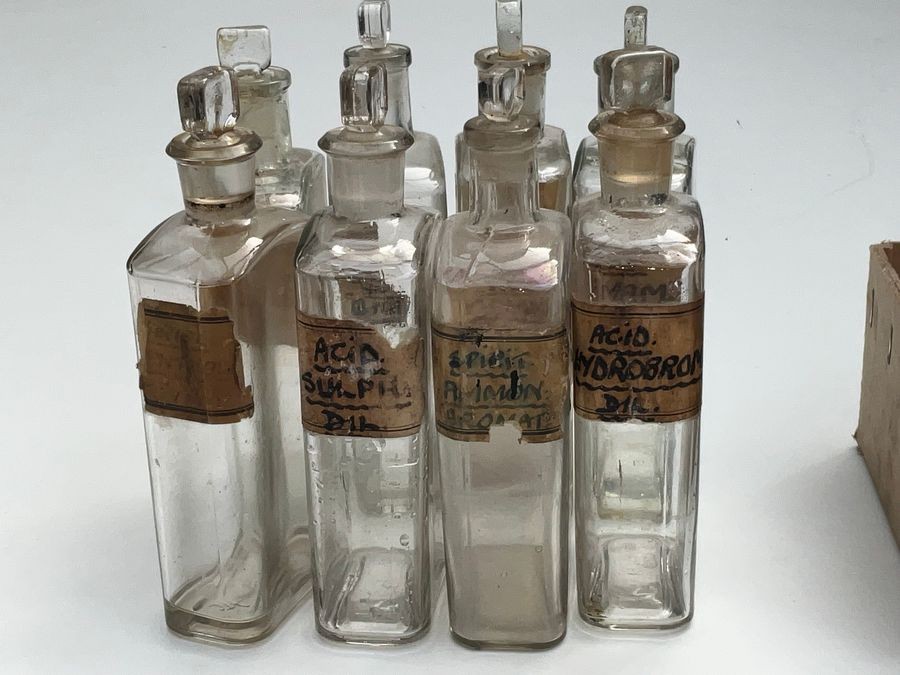 Primary image for Victorian Set Of 8 Medicinal Bottles