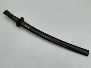 Blade in reasonable good polish tang has some syllables on it nice menukie and tsuba saya good and nice kozuka total length of 62 cm height at tsuba 8 cm depth being 6 cm circa 1760, free uk delivery reference 3 bbc tel: we accept online payments for all our items listed: bank transfer cash on collection or if wishing over the phone using your debit or credit cards, also doing layby payments plan, or email giving your address details & contact number and we shall send you your items invoice to make