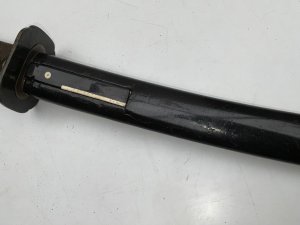 Blade in reasonable good polish tang has some syllables on it nice menukie and tsuba saya good and nice kozuka total length of 62 cm height at tsuba 8 cm depth being 6 cm circa 1760, free uk delivery reference 3 bbc tel: we accept online payments for all our items listed: bank transfer cash on collection or if wishing over the phone using your debit or credit cards, also doing layby payments plan, or email giving your address details & contact number and we shall send you your items invoice to make