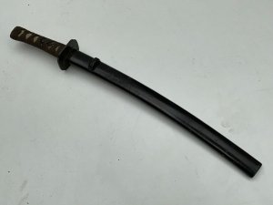 Blade in reasonable good polish tang has some syllables on it nice menukie and tsuba saya good and nice kozuka total length of 62 cm height at tsuba 8 cm depth being 6 cm circa 1760, free uk delivery reference 3 bbc tel: we accept online payments for all our items listed: bank transfer cash on collection or if wishing over the phone using your debit or credit cards, also doing layby payments plan, or email giving your address details & contact number and we shall send you your items invoice to make