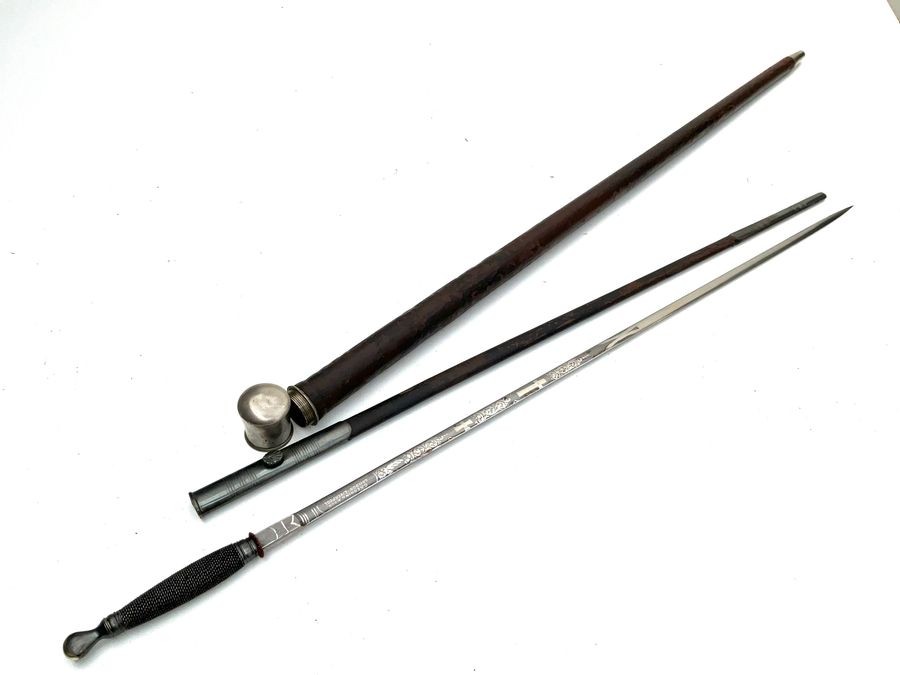 Masonic Gentleman’s Walking Stick With Concealed Masonic Sword