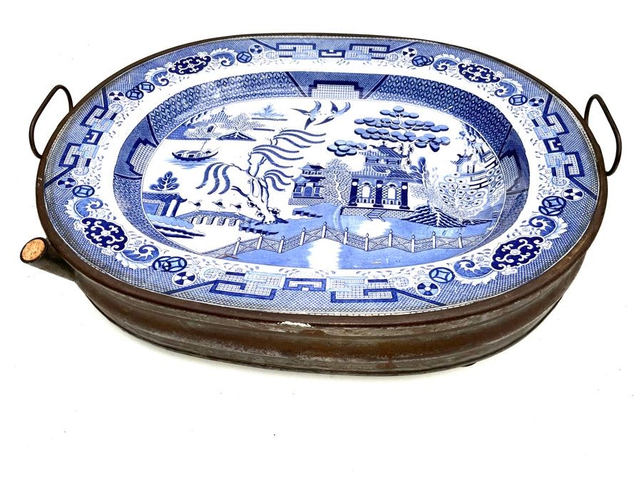 Primary image for Blue & White Large Serving Hotplate  Very Rare
