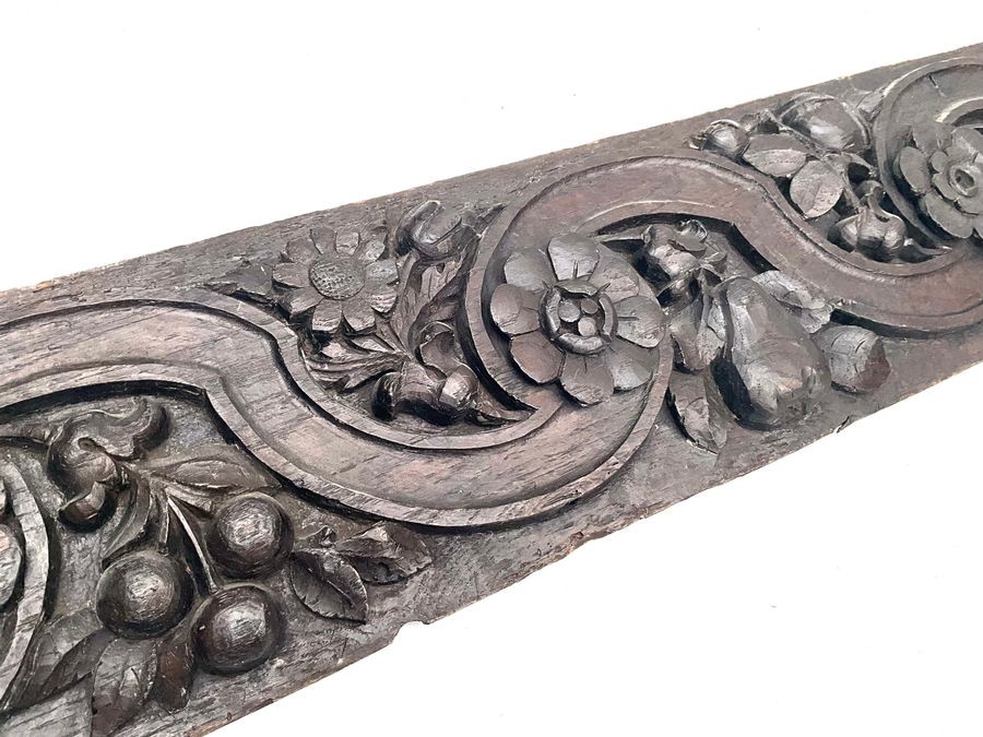 16th Century Hand Carved English Tudor Oak Panel