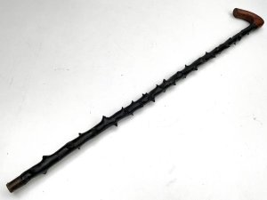 Superb stick circa 1890, strong and sturdy all fitting firm too, length in total 92 cm across grip length is 12 cm sticks diameter from top of grips 2 cm tapering down to ferule being 2 cm from the high tensioned steel blades tip to handles tops lengths 84 cm, reference lp2 tel: we accept online payments for all our items listed: bank transfer cash on collection or if wishing over the phone using your debit or credit cards, also doing layby payments plan, or email giving your address details & contact number and we shall send you your items invoice to make