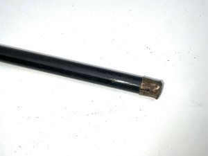 Silver hallmarks for london 1924 sticks hard ebony and in good condition all fittings very firm steels high tension and in very good condition, overall length being 88 cm across crooks handle is 12 cm diameter of stick from tops 2 cm tapering down to ferules 14 mm, from steels tip to top of handle is 80 cm, refence lp3. Tel: we accept online payments for all our items listed: bank transfer cash on collection or if wishing over the phone using your debit or credit cards, also doing layby payments plan, or email giving your address details & contact number and we shall send you your items invoice to make