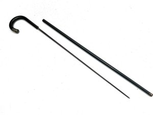 Silver hallmarks for london 1924 sticks hard ebony and in good condition all fittings very firm steels high tension and in very good condition, overall length being 88 cm across crooks handle is 12 cm diameter of stick from tops 2 cm tapering down to ferules 14 mm, from steels tip to top of handle is 80 cm, refence lp3. Tel: we accept online payments for all our items listed: bank transfer cash on collection or if wishing over the phone using your debit or credit cards, also doing layby payments plan, or email giving your address details & contact number and we shall send you your items invoice to make
