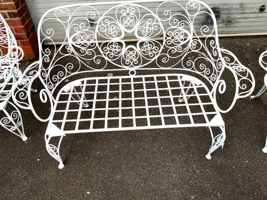 Victorian Garden Seating Set Wrought Iron