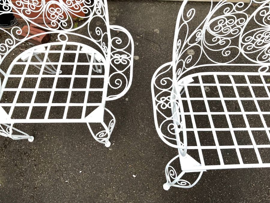 Victorian Garden Seating Set Wrought Iron