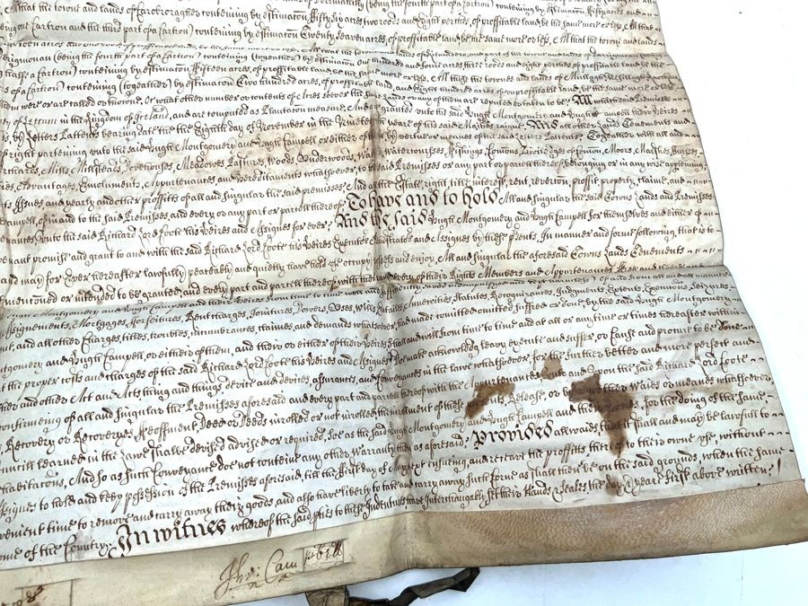 A 17th Century Manuscript Indenture