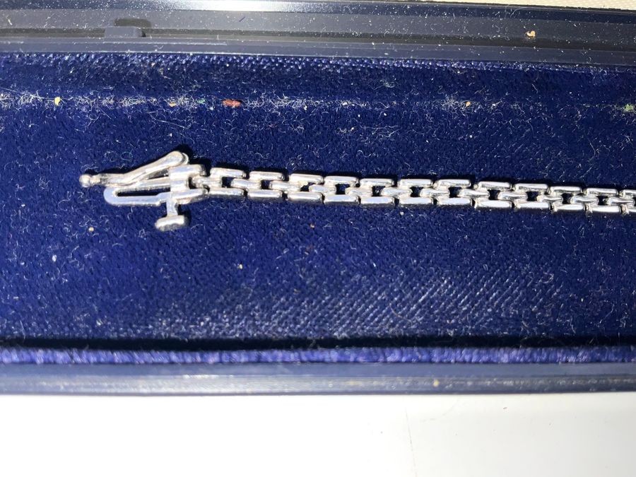 Gold 14ct White Gold Rubies & Diamonds Bracelet