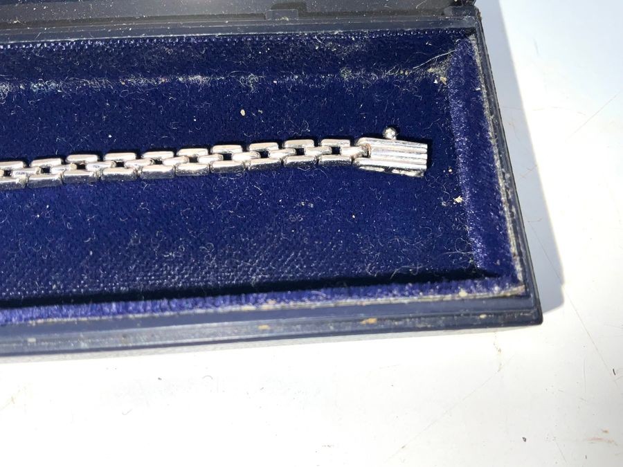 Gold 14ct White Gold Rubies & Diamonds Bracelet