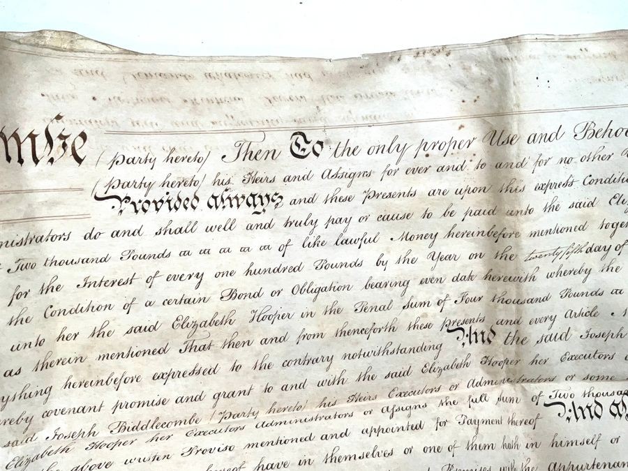 A 18th Century Manuscript Indenture