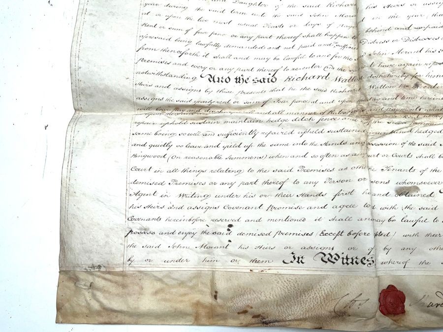 A 18th Century Manuscript Indenture