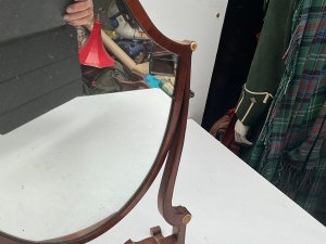 Mahogany framed mirror is good ideal for the dressing table, reference dgs tel: we accept online payments for all our items listed: bank transfer cash on collection or if wishing over the phone using your debit or credit cards, also doing layby payments plan, or email giving your address details & contact number and we shall send you your items invoice to make