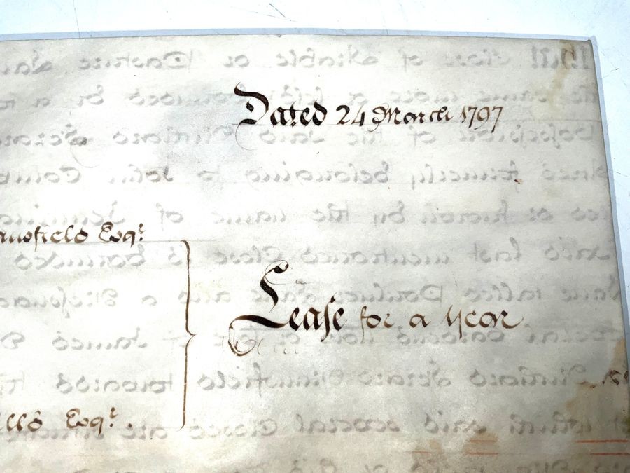 A 18th Century Manuscript Indenture