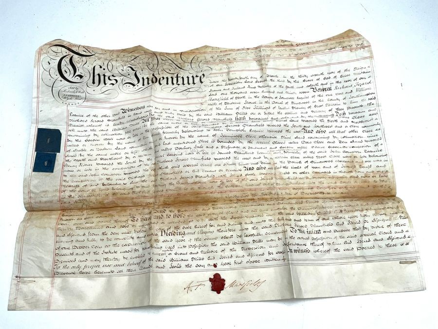 A 18th Century Manuscript Indenture