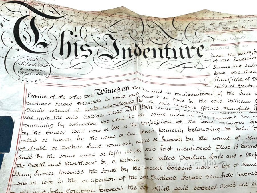 A 18th Century Manuscript Indenture