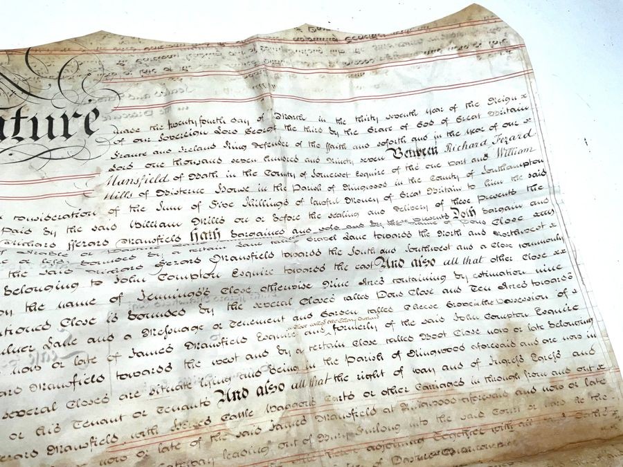 A 18th Century Manuscript Indenture
