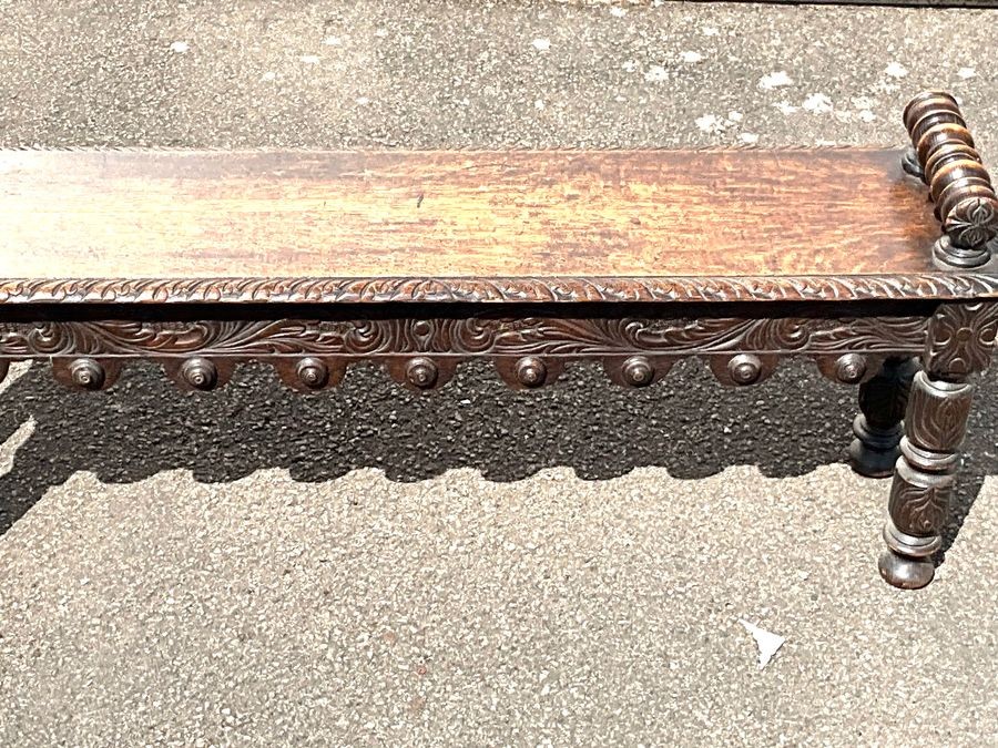 Widow Seat For Two Jacobean Oak Victorian