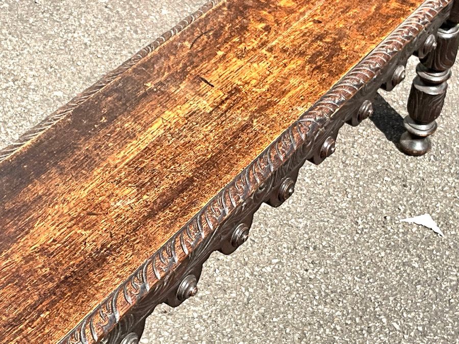 Widow Seat For Two Jacobean Oak Victorian