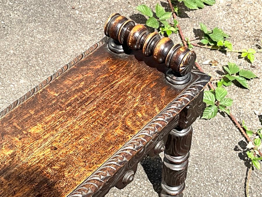 Widow Seat For Two Jacobean Oak Victorian