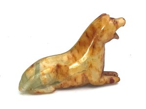 Meant for the scholar's desk, this wonderful animal would have served as a curiosity, a fondling stone, paperweight, and object of wonder, to be viewed, touched, discussed and admired. Circa 17th century overall conditions very good length of 10 cm heights 6 cm depth being 3 cm.