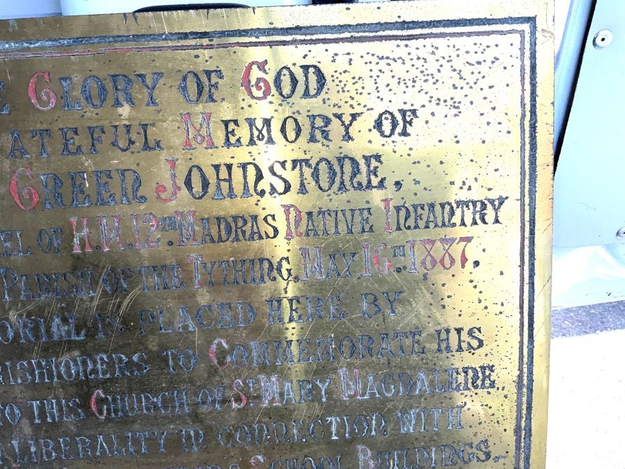 Memorial Plaque In Bronze