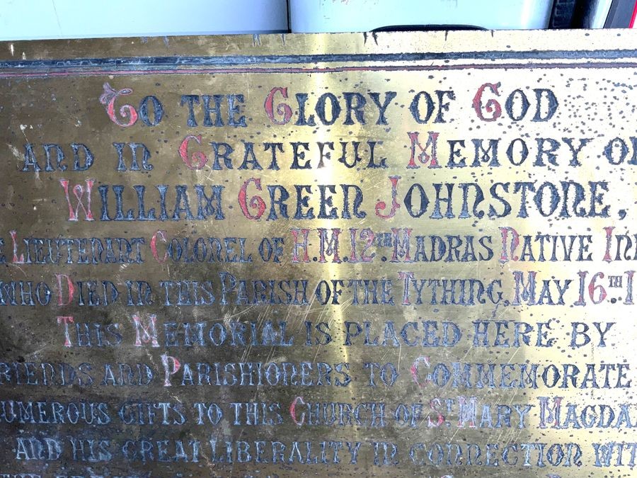 Memorial Plaque In Bronze