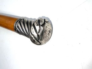 Silver topped hallmarks for london 1909 wood is malacca, superb double edged blade, stick has undertone of being belonging to a military gentleman, overall condition excellent, total length being 92 cm silver tops diameter being 4 cm sticks diameter from handle is 3 cm tapering down to the ferrule 2.4 cm from steel tip to top of handle is 90 cm, reference l16 tel: we accept online payments for all our items listed: bank transfer cash on collection or if wishing over the phone using your debit or credit cards, also doing layby payments plan, or email giving your address details & contact number and we shall send you your items invoice to make