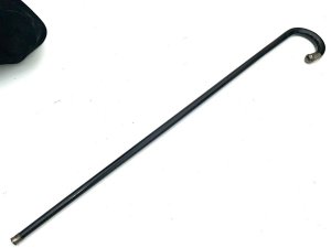 Silver hallmarks for london 1924 sticks hard ebony and in good condition all fittings very firm, german soligen rapier blade high tension and in very good condition, overall length being 88 cm across crooks handle is 12 cm diameter of stick from tops 2 cm tapering down to ferules 14 mm, from steels tip to top of handle is 80 cm, refence lp3. Tel: we accept online payments for all our items listed: bank transfer cash on collection or if wishing over the phone using your debit or credit cards, also doing layby payments plan, or email giving your address details & contact number and we shall send you your items invoice to make